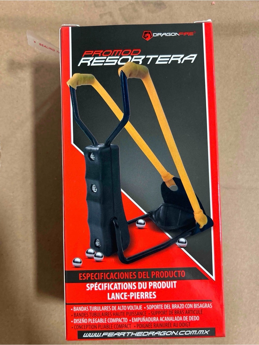 Promod Black Frame Slingshot with Yellow Bands